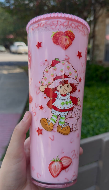 Strawberry milk tumbler