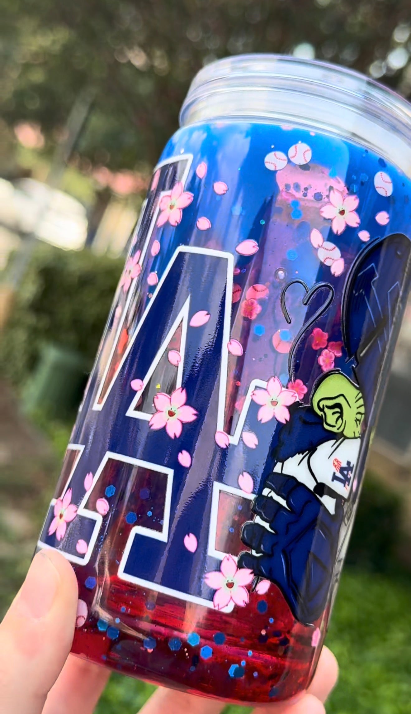 Baseball character lava cup