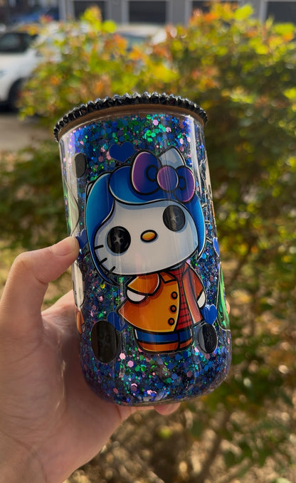 Hk button glitter cup