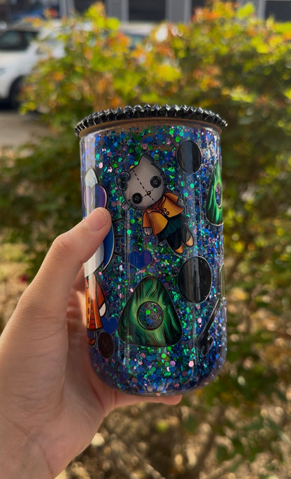 Hk button glitter cup