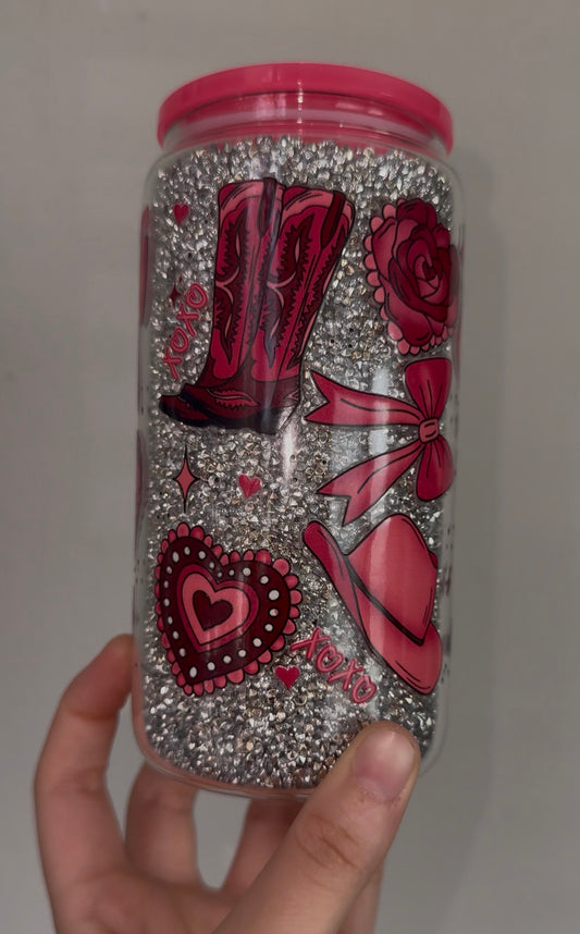 Pink diamond filled cup